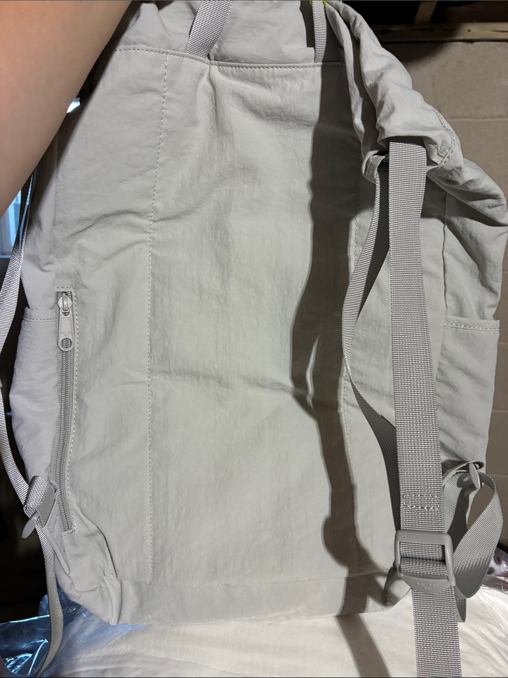 Mah Light Gray Drawstring Backpack - Picture 3 of 5